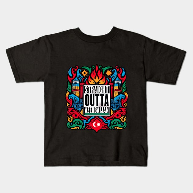 Straight Outta Azerbaijan Kids T-Shirt by Straight Outta Styles